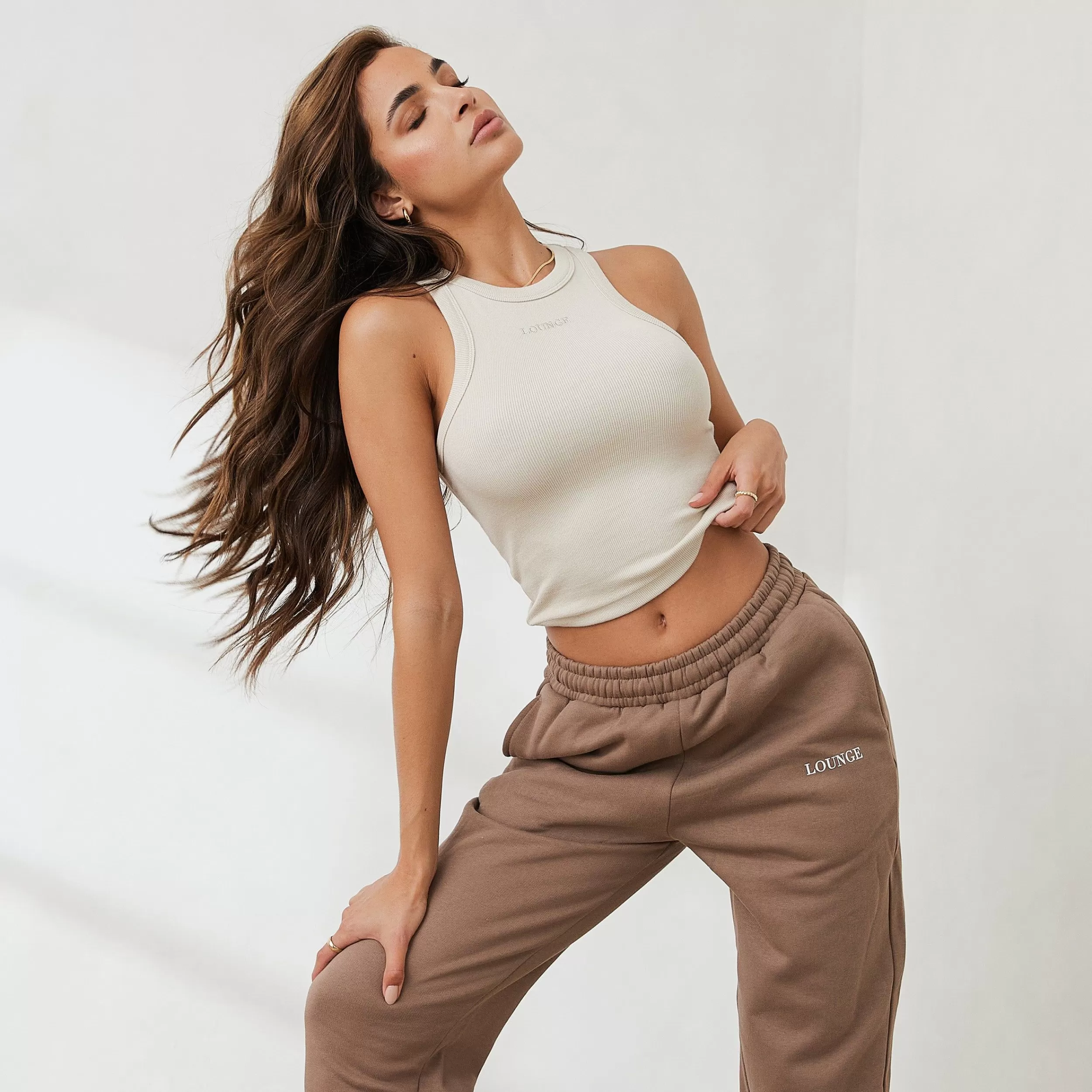 Kvinde Lounge Underwear Loungewear | Essential Ribbet Bryderryg Top