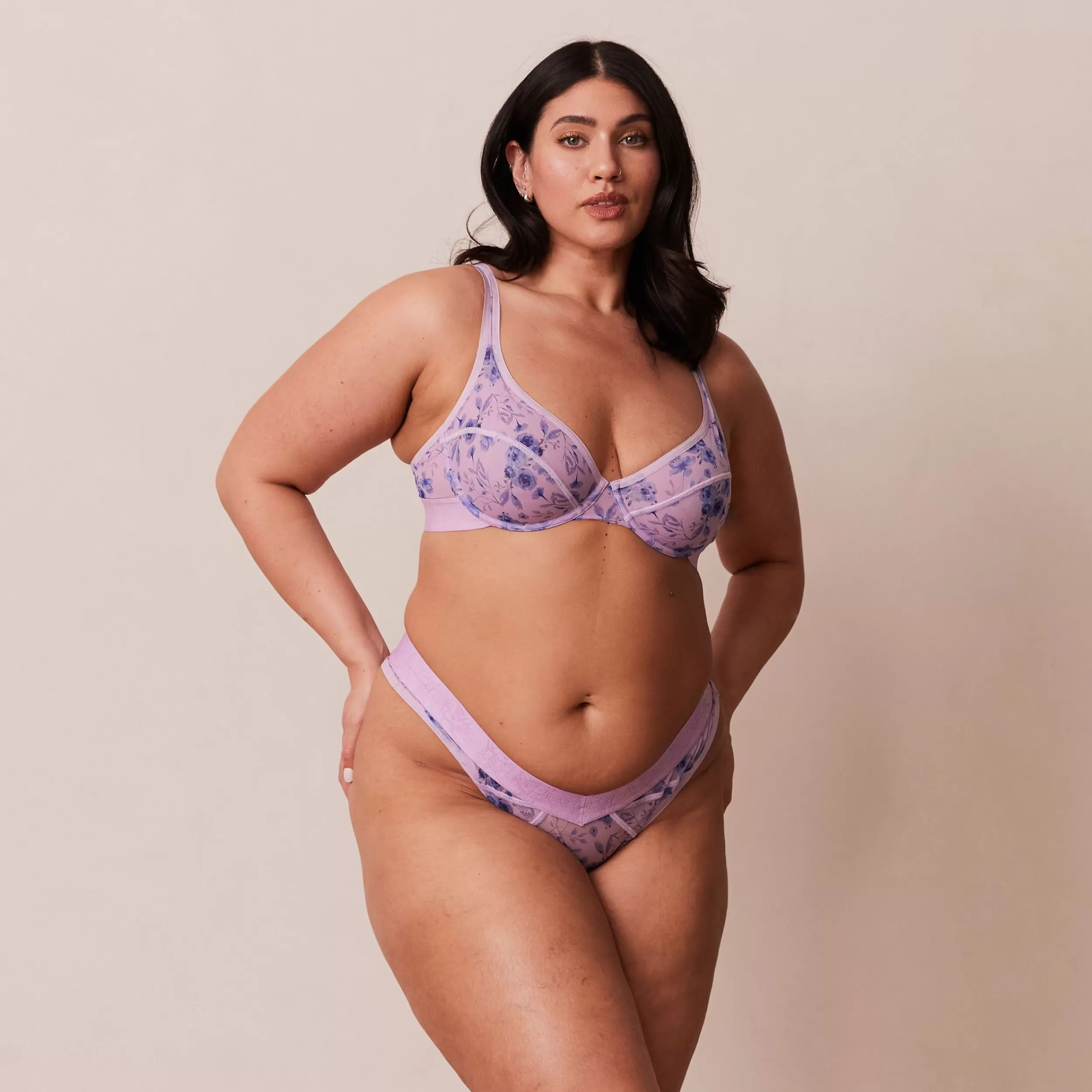 Kvinde Lounge Underwear Mesh | Floral Mesh Balcony Bh