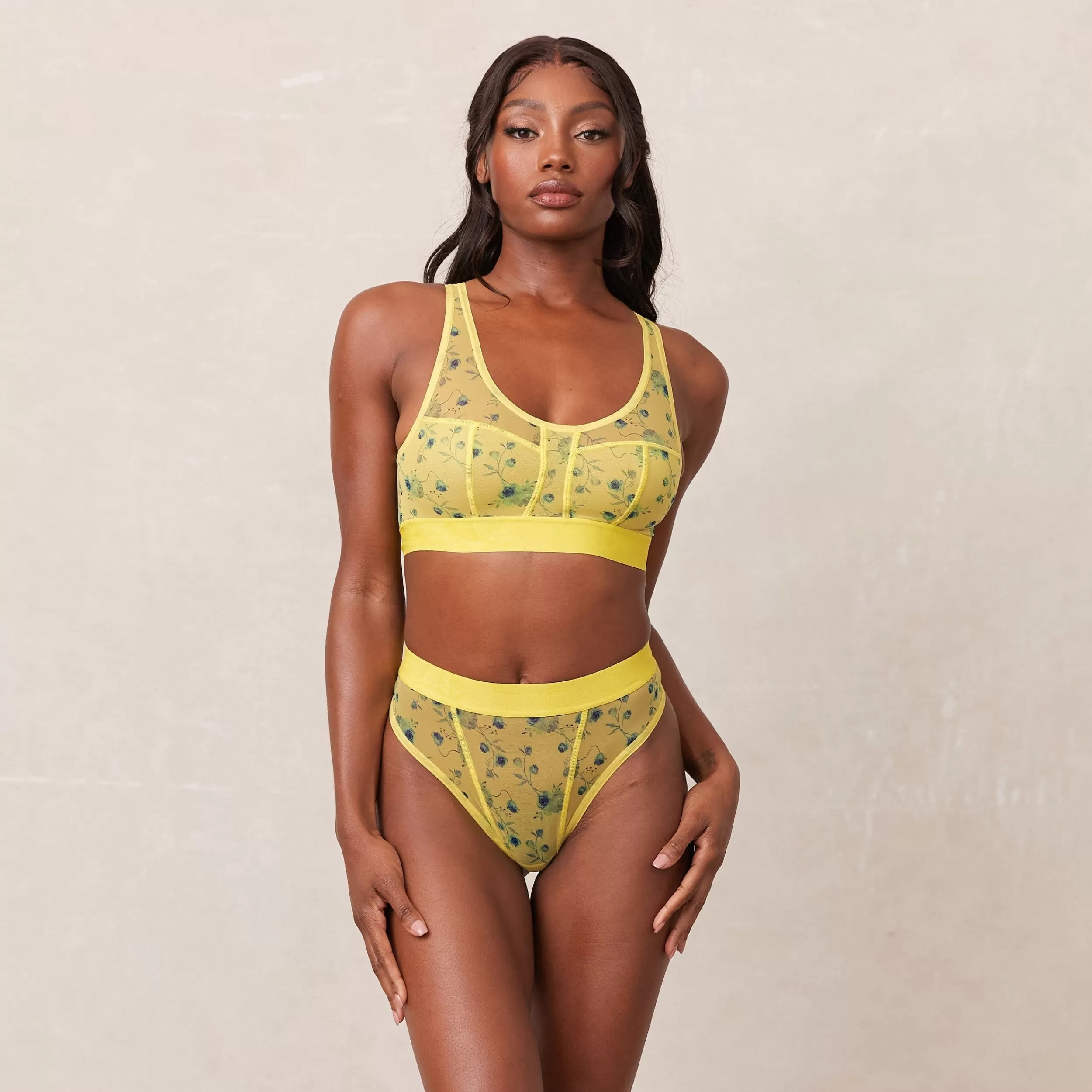 Kvinde Lounge Underwear Bralettes | Floral Mesh Bh