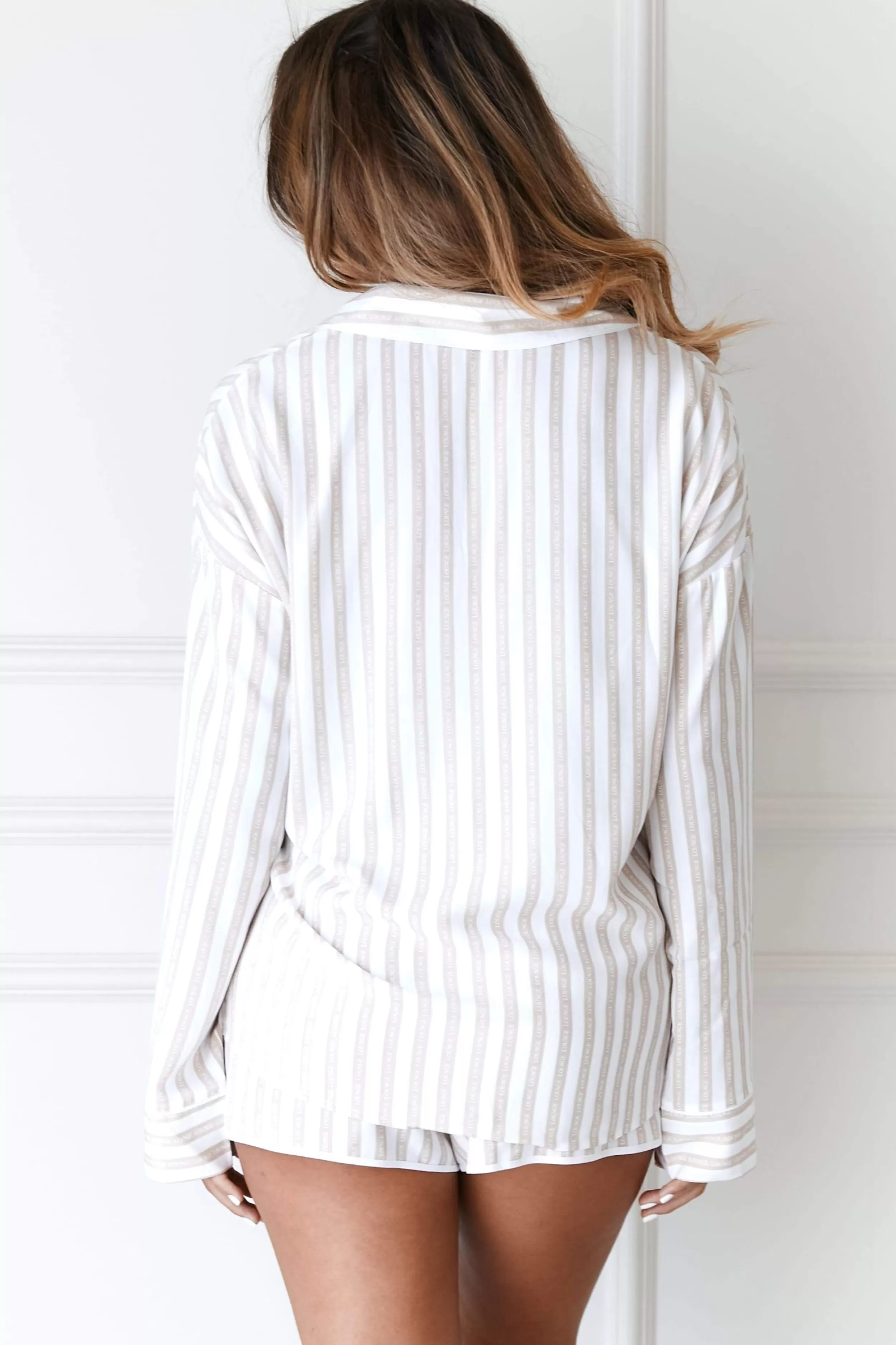 Kvinde Lounge Underwear Nattøj | Pinstripe Pyjama Shirt