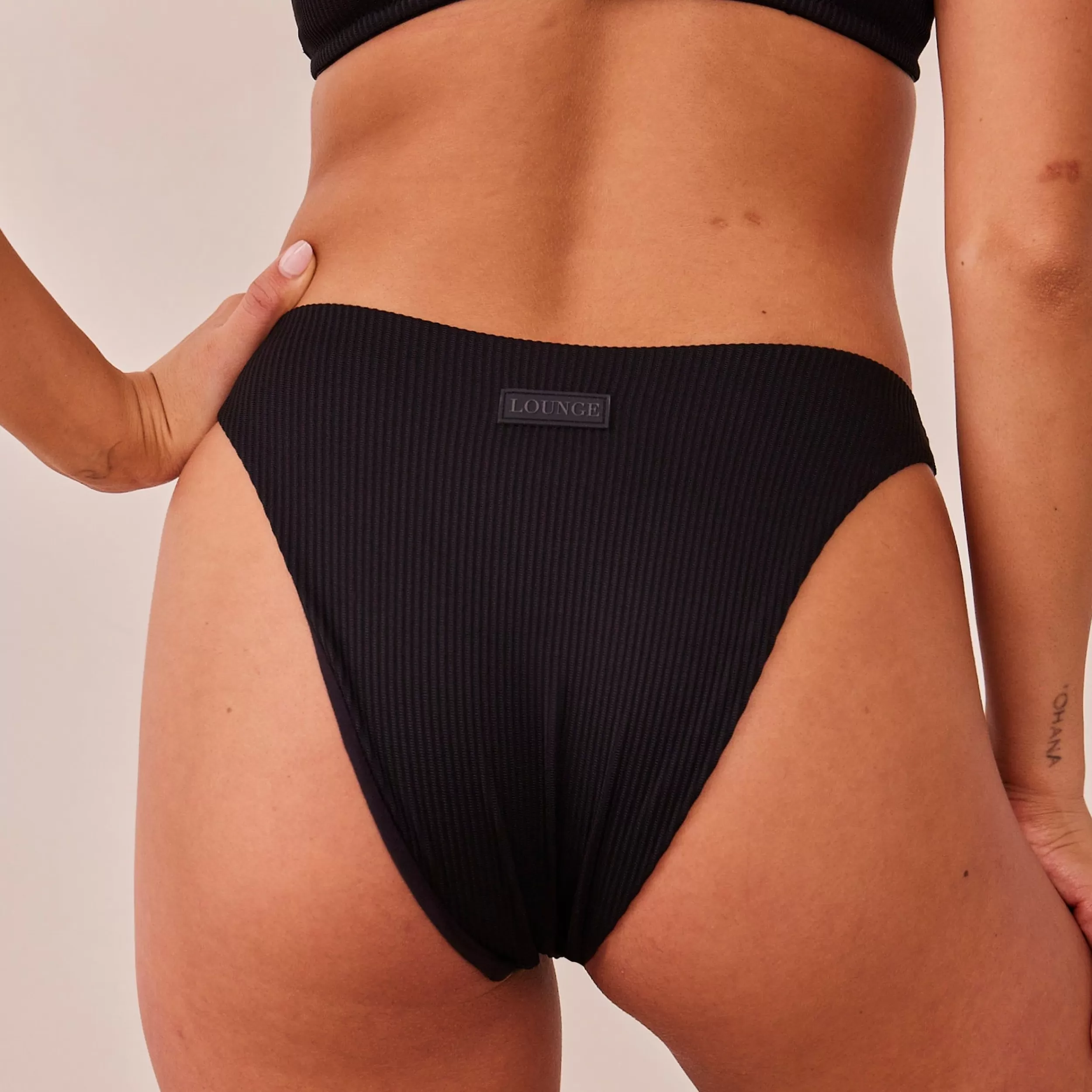 Kvinde Lounge Underwear Saml Og Spar | Ribbed Triangle Trusser - Sort