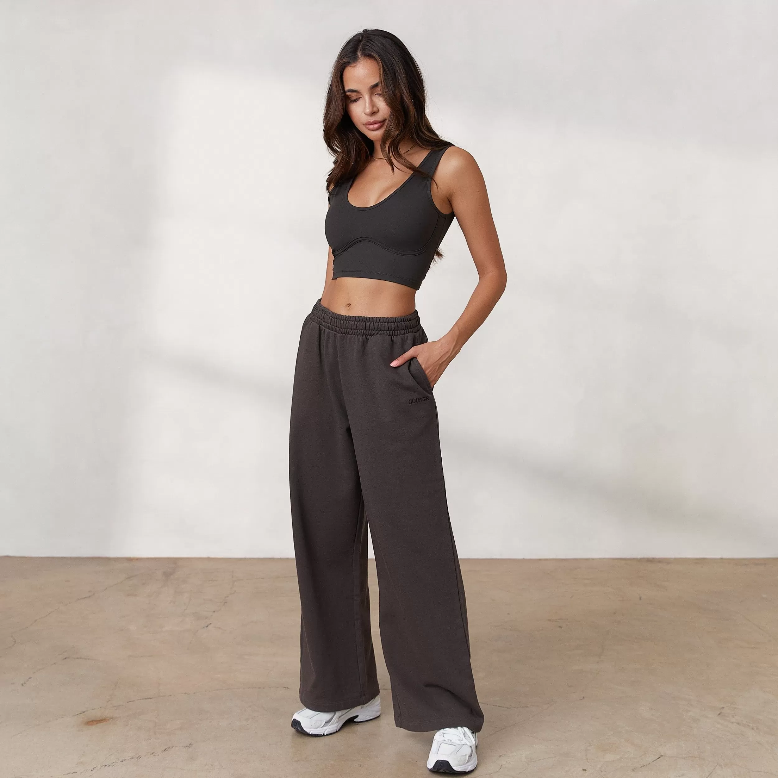 Kvinde Lounge Underwear Loungewear | Signature Wide Leg Joggingbukser